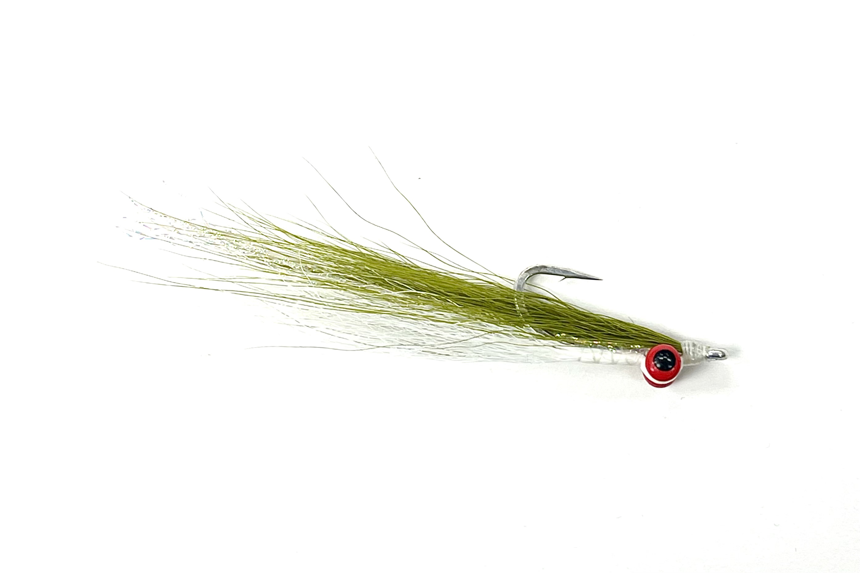 FAD Clouser Minnow - Olive/White - Size 2